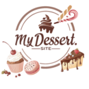 Logo of My Dessert Site with cake and dessert icons